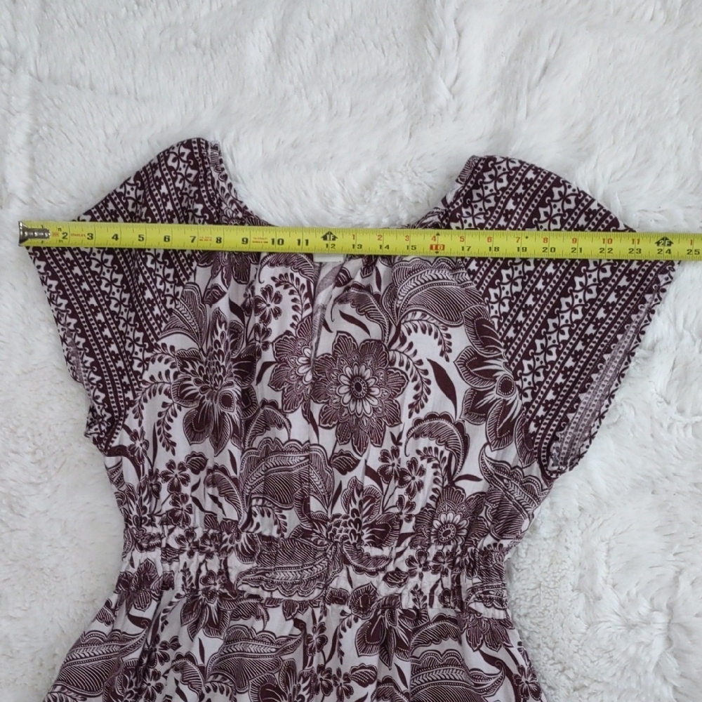 Rachel Zoe Floral Patterned Dress in Brown and White, Size L. - Picture 14 of 17